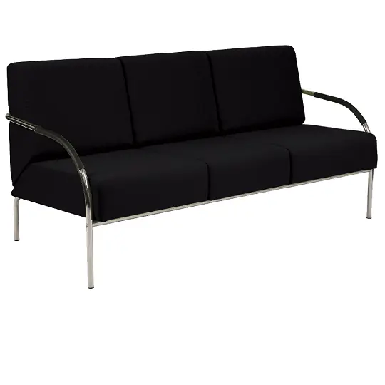 SPA 3 chrom, látka SUE S 1 - látka černá